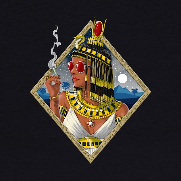 Egyptian Goddess Isis Hippie Stoner by underheaven